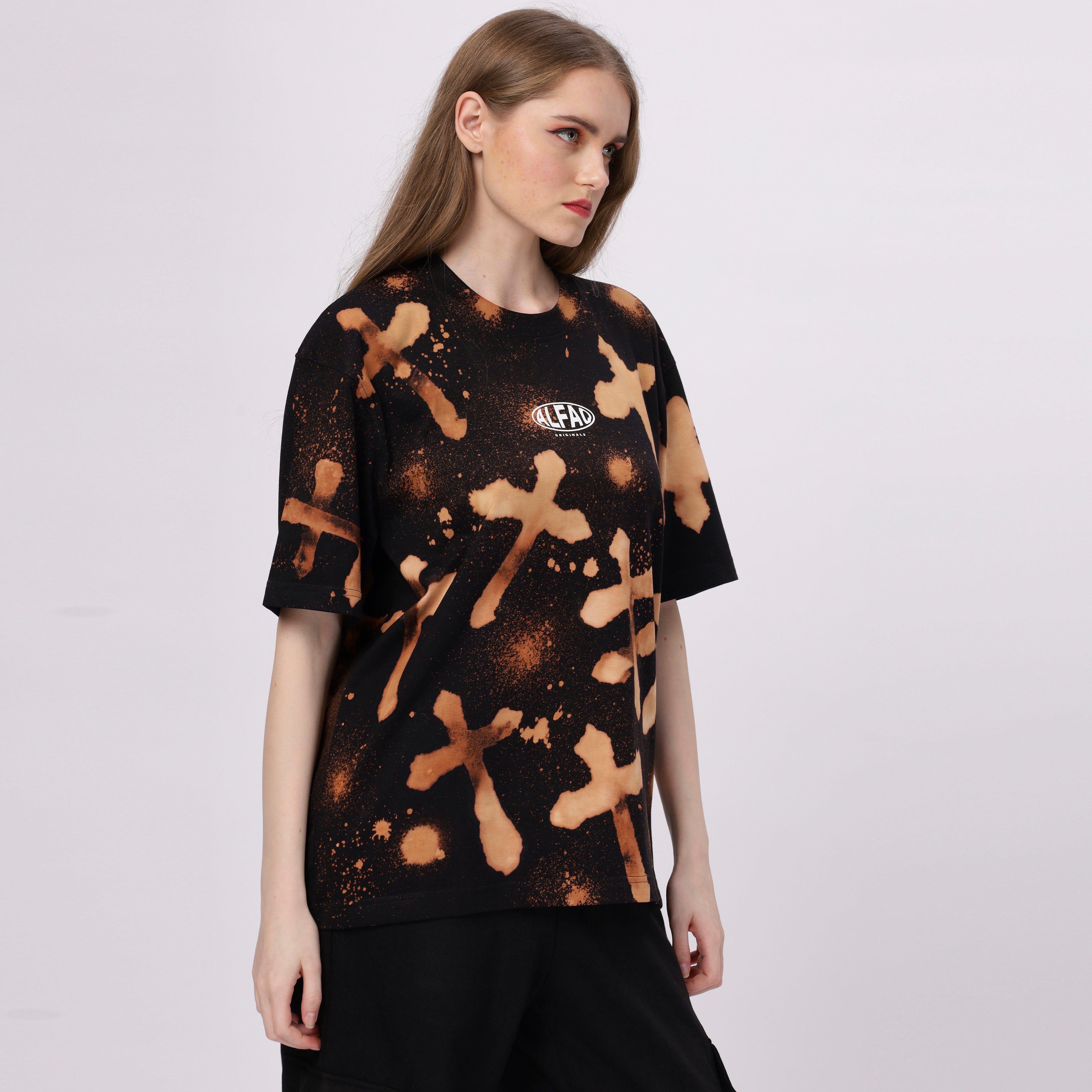 Alfaq Orignal Cross Oversized Tshirt - Alfaq